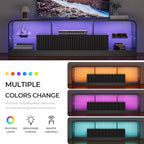 TV Stand for 60/65/70 Inch TVs, Modern Curved TV Console - Image 3