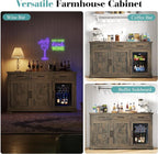 LUXOAK 60" Farmhouse Coffee Bar Cabinet - Image 5