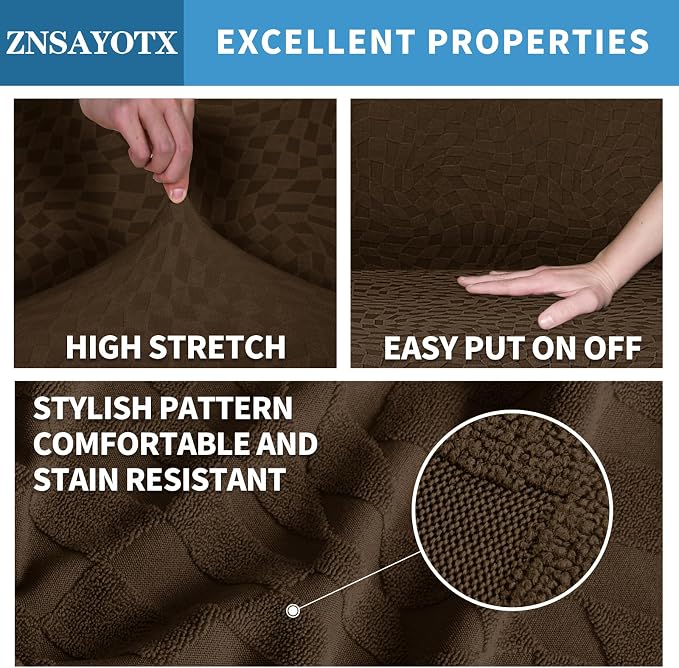 ZNSAYOTX 1 Piece Stretch Sofa Covers - Image 3