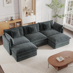 mikibama Modular Sectional Sofa, 111.5 Inch U Shaped Couch Set by Mikibama
