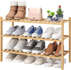 viewcare 3-Tier Free Standing Shoe Racks, Bamboo Wood Shoe Rack by VIEWCARE