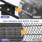 wildformers Luxury Outdoor Swivel Wicker Glider Patio Chairs - Image 4