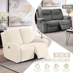 TAOCOCO Recliner Loveseat Slipcover, 6 Pieces Dual Recliner Sofa Covers - Image 6