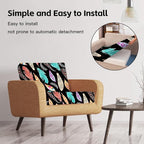 8Pcs Patio Cushion Covers, Outdoor Stretch Cushion Covers, Washable | Stretch - Image 5