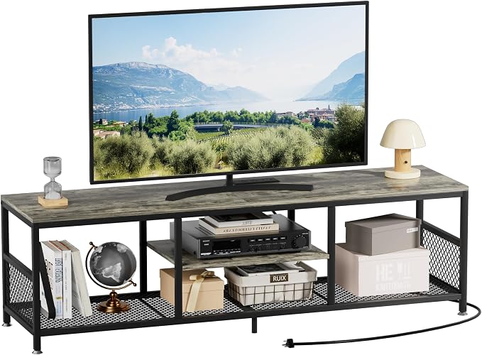 VECELO TV Stand with Power Outlets by VECELO