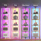 TUTOTAK Corner Shelf with LED Light, 6-Tier Corner Bookshelf - Image 6