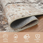 Runner Rugs for Hallways Kitchen 2.6x8 Non Slip Washable Brown Beige | Modern - Image 4