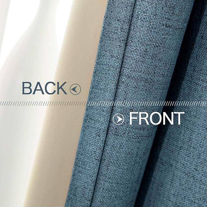 MIULEE 90 Inches Linen Texture Curtains - Image 6