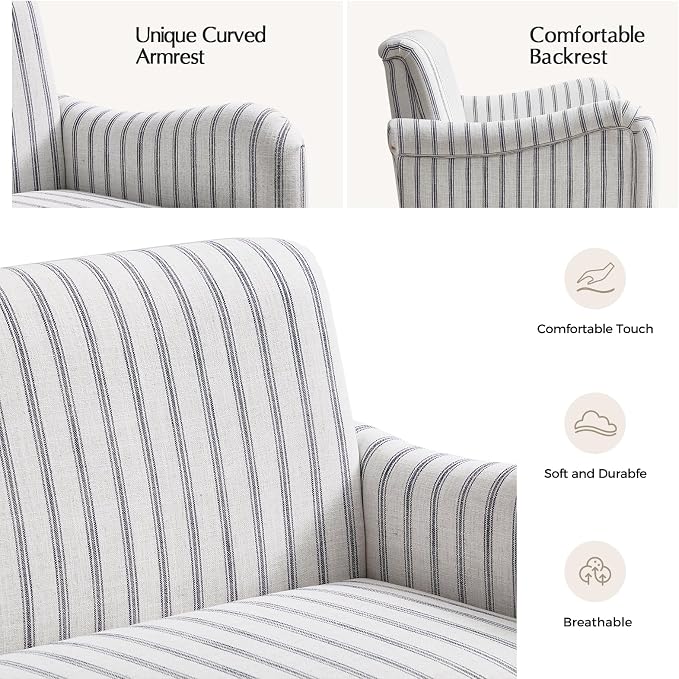 EcoHarbor Living 50.5" Mid-Century Modern Couch, Upholstered Sofa - Image 6