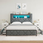 Jocoevol Full Upholstered LED Bed Frame - Image 8