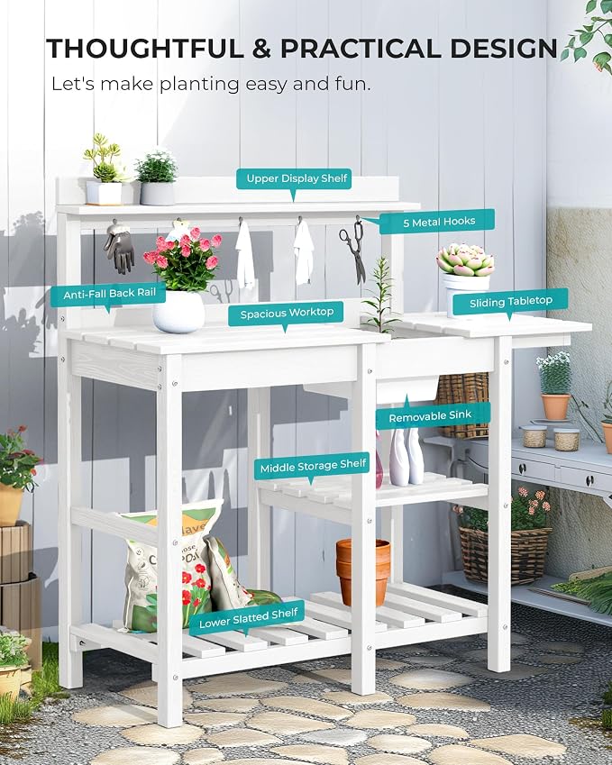 SERWALL Outdoor Potting Bench - Image 8