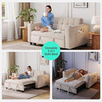 LINSY Sleeper Sofa Bed, Small 3 in 1 Convertible Loveseat Sleeper Couch - Image 6