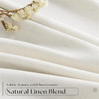 Natural Pinch Pleated Linen Blackout 105 Inch Curtains 2 Panels - Image 5