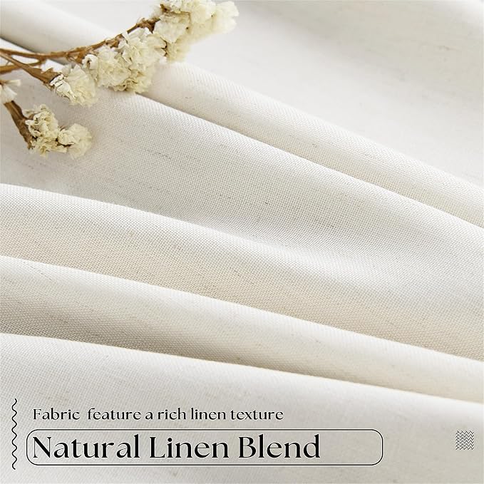 102 Inches Long Pinch Pleated Linen Blackout Curtains - Image 5