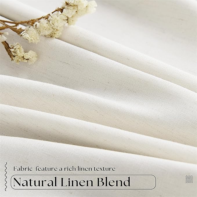 Natural Cream Pinch Pleated 100% Blackout Curtains 95 Inches Long | Double - Image 5