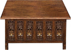 COTTON CRAFT Solid Wood Coffee Table – Ghanti Bells Hand Carved Center Table by COTTONCRAFT