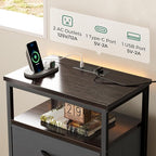 Huuger Night Stand with Charging Station, 4 Drawer Dresser - Image 5