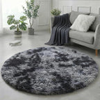 Amdrebio Tie-Dyed Dark Grey Circle Area Rug 5Ft - Image 4