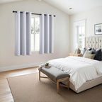 MIULEE Blackout Curtains for Bedroom 2 Panels 29x40 Inch Long Greyish White | - Image 6