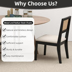 Westice Rattan Dining Chairs Set of 4, Farmhouse Natural Dining Room Chairs - Image 8