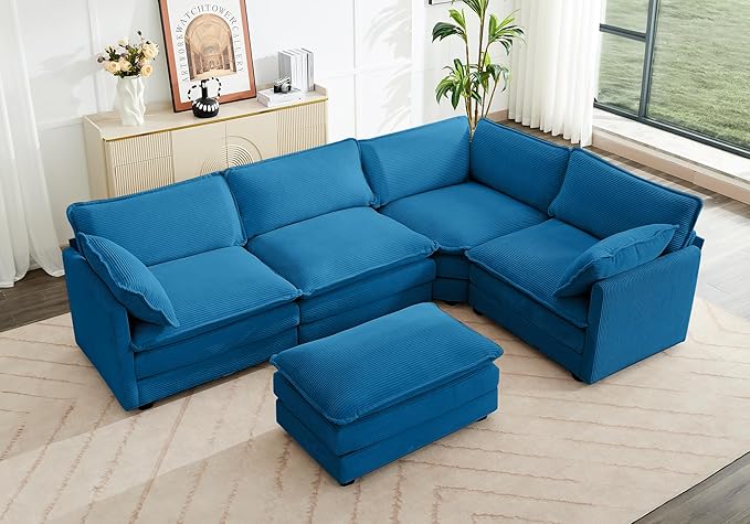 ROWHY 113'' Modular Sectional Cloud Couch, 5 Seater Corner Sofa Big Comfy by ROWHY