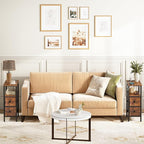 HOOBRO End Table with Charging Station, Narrow Side Table with 2 Fabric Drawers - Image 8