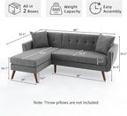 Tbfit L Shaped Couch Sofa, 3 Seater Sofas - Image 2