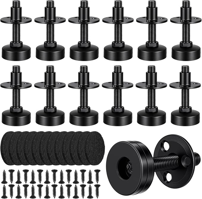 MAQUITA 12 Pack Furniture Leveling Feet Heavy Duty, Adjustable Furniture Feet by MAQUITA
