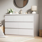 Jocoevol Modern White 7 Drawer Dresser by JOCOEVOL