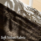 GIGIZAZA Crushed Brown Velvet Throw Pillow Covers 20x20 Pack of 2 | Decorative - Image 3