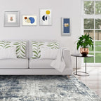 8x10 Area Rugs for Living Room Bedroom Dining Room Washable Blue Grey | Soft - Image 3