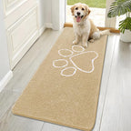 OLANLY Dog Door Mat for Muddy Paws 70x32, Paw Print Design Chenille Mud Mat | by OLANLY