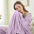BEDELITE Fleece Blanket Soft Plush King Size Bed Blanket Lilac 108"x90" | Ultra - Image 3