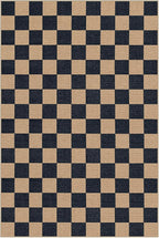 Lahome Checkered Easy Jute 6x9 Area Rugs, Outdoor Patio Rug Washable | - Image 9