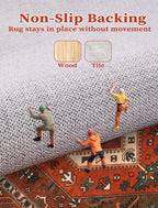 SERISSA 2x5 Washable Non Slip Boho Runner Rug - Image 5