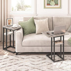 HOOBRO Foldable End Table, C Shaped Side Table - Image 4