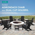 SERWALL HDPE Folding Adirondack Chair - Image 9