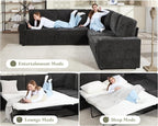 AMERLIFE 106" Oversized Sofa Bed, Sectional Sleeper Sofa - Image 3
