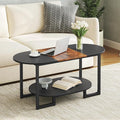 HOOBRO Coffee Table for Living Room, Oval Small Coffee Table by HOOBRO