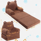 MOMCAYWEX Kids Sofa, Sherpa Couch - Image 3