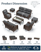 HILLGA Luxury High Back Patio Furniture Set - Image 8