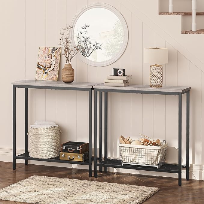 HOOBRO 29.5" Narrow Console Table, Small Entryway Table - Image 2
