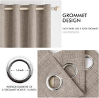 MIULEE 100% Blackout Linen Curtains - Image 4