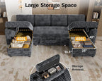 Vipbear 108" Modular Sectional Sleeper Sofa - Image 5