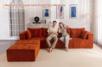 MAXYOYO 129.5" Modular Sectional Sofa Couch, U Shaped Modern Cloud Couch - Image 7