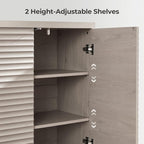 SICOTAS Buffet Cabinet with Storage Accent Sideboard Modern Credenza with Doors - Image 5