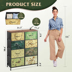 WLIVE Tall Fabric Dresser with 8 Drawers, Storage Tower with Fabric Bins - Image 3