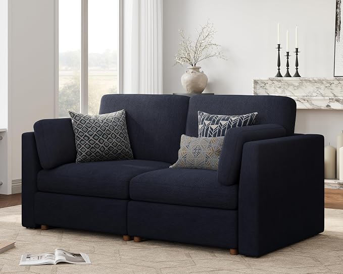 Oversized 2 Seater Modular Sectional Sofa, Solid Wood Frame Sofa, Removable - Image 4