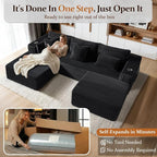 108" Oversized Cloud Sectional Couch, Comfort U Shaped Boneless Couch - Image 5