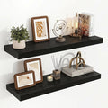 Acovy 32 Inch Floating Shelves, 3D Textured Wood Grain, Wooden Shelves by Acovy